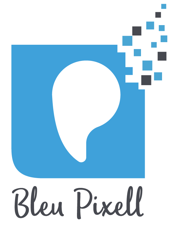 logo bleu pixell PNG 600
